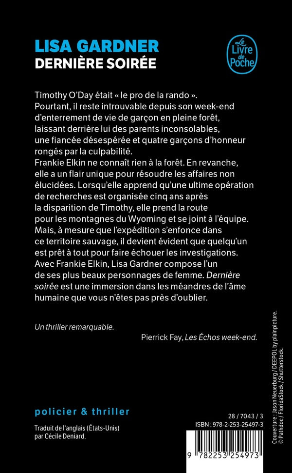 Back cover of Dernière soirée