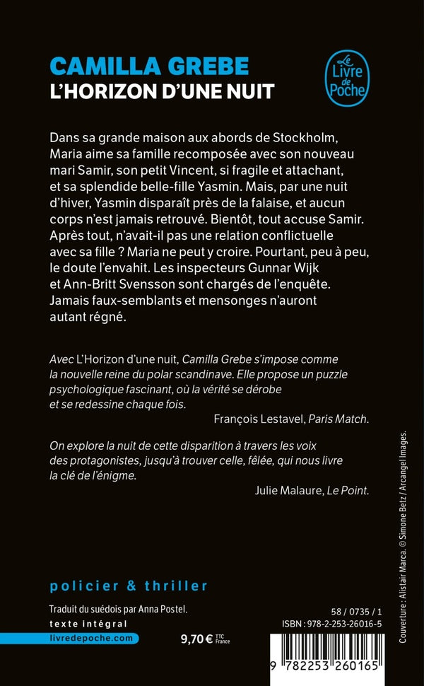 Back cover of L'horizon d'une nuit