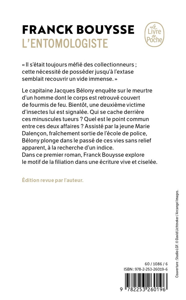 Back cover of L'Entomologiste