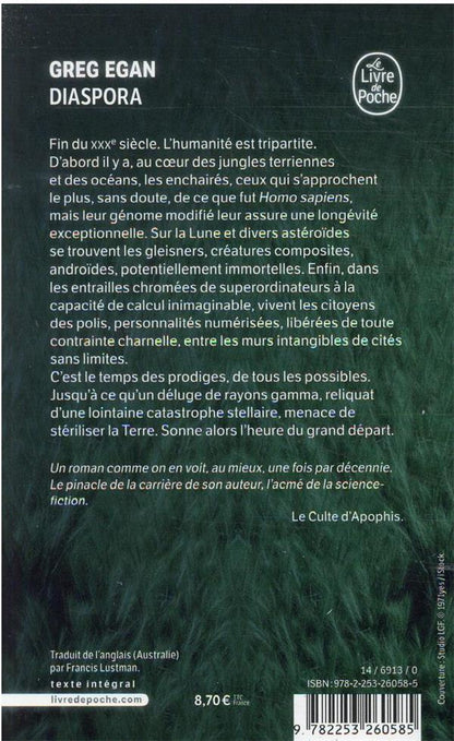 Back cover of Diaspora
