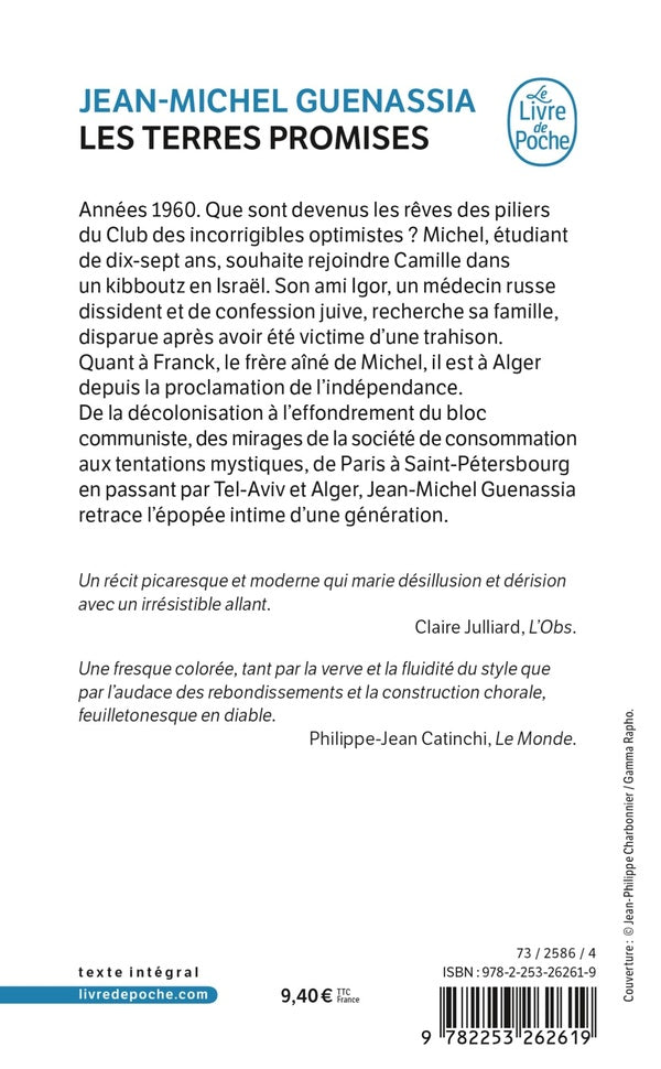 Back cover of Les terres promises