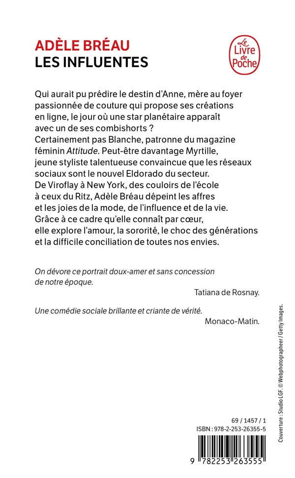 Back cover of Les Influentes
