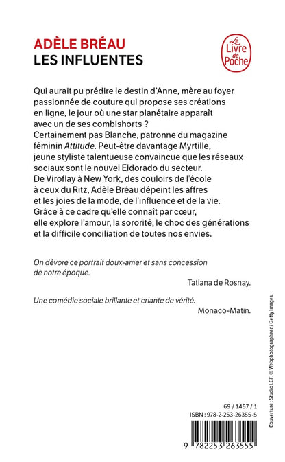 Back cover of Les Influentes