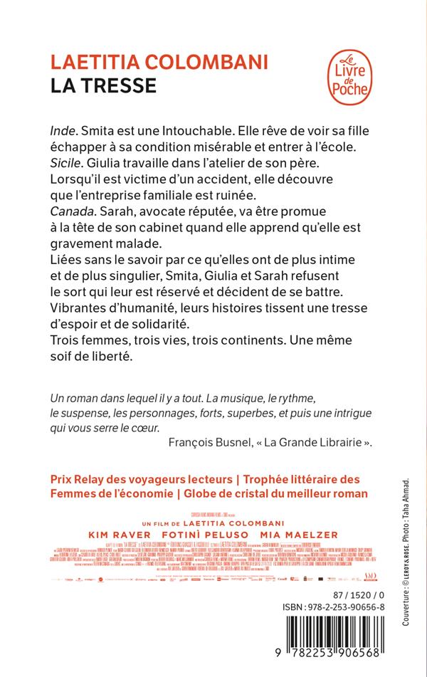 Back cover of La tresse
