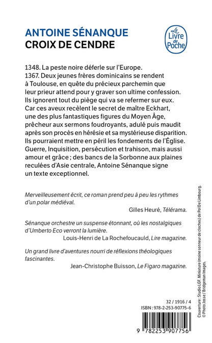 Back cover of Croix de cendre