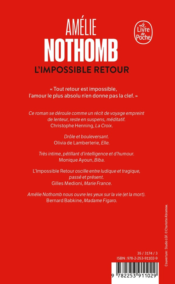 Back cover of L'Impossible retour