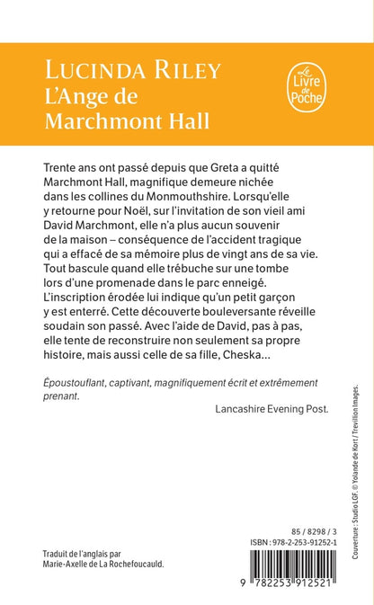 Back cover of L'Ange de Marchmont Hall