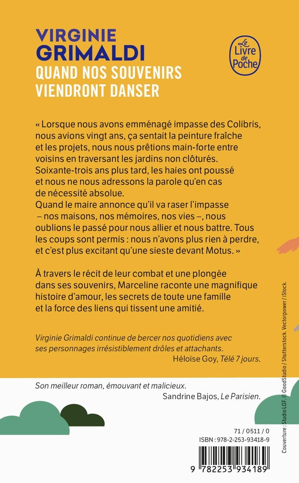 Back cover of Quand nos souvenirs viendront danser
