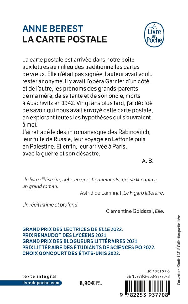 Back cover of La carte postale