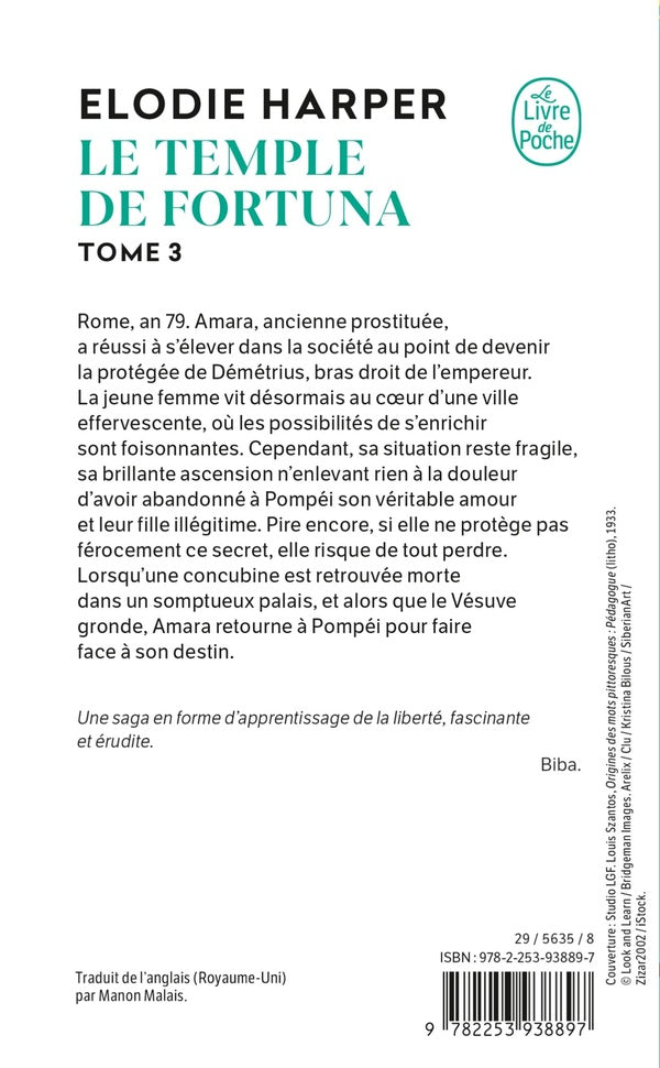 Back cover of Le Temple de Fortuna