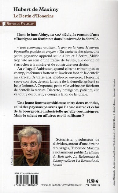Back cover of Le destin d'Honorine