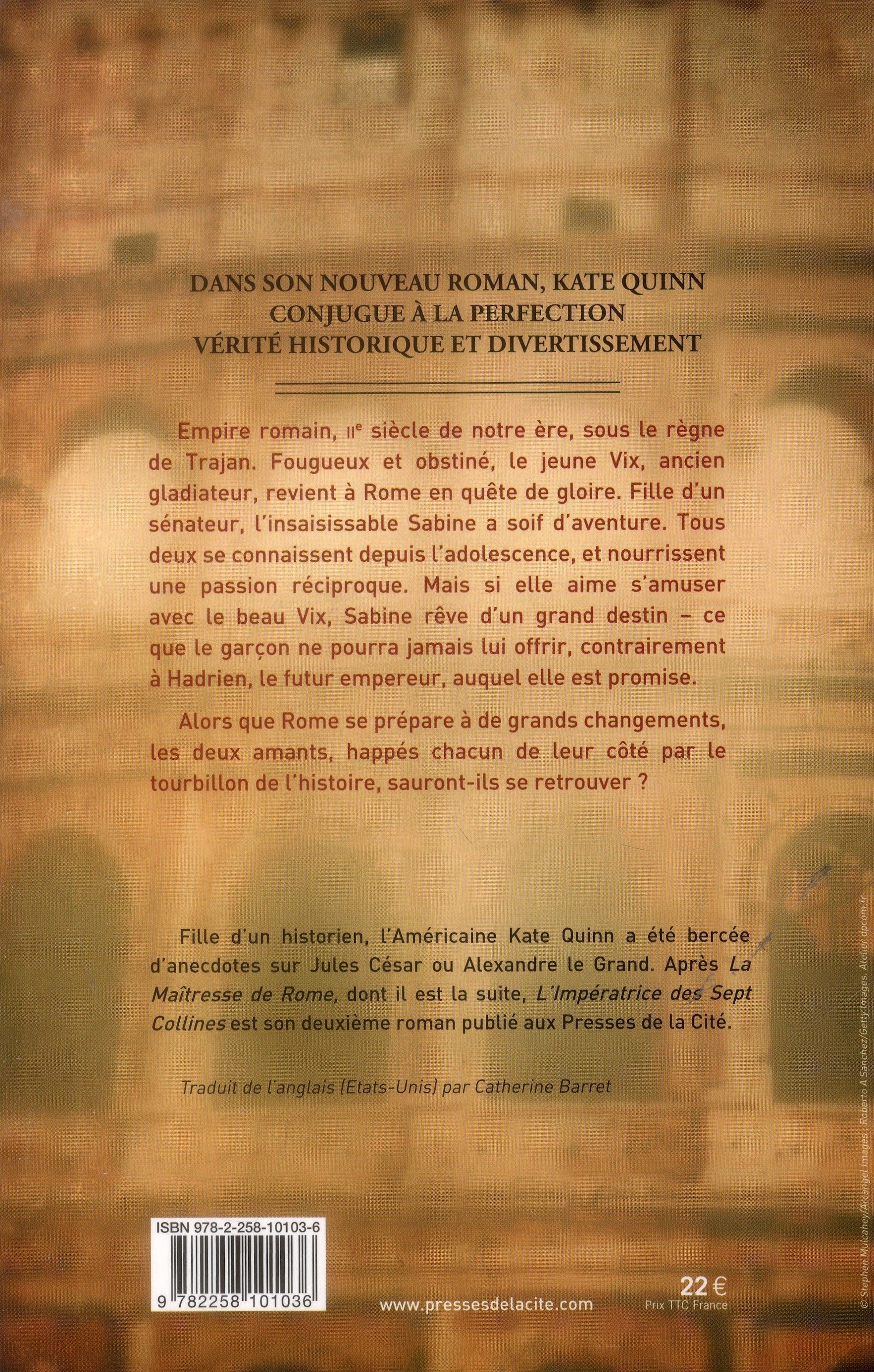 Back cover of L'impératrice des sept collines