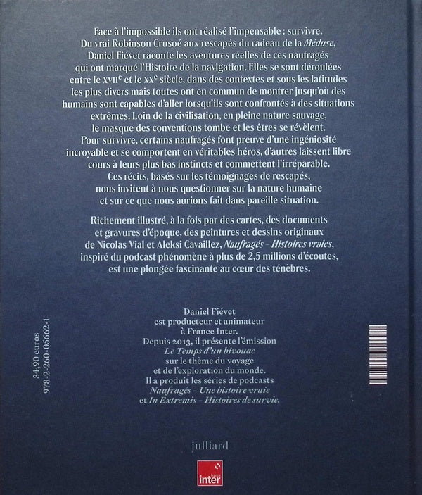 Back cover of Naufragés : Histoires vraies
