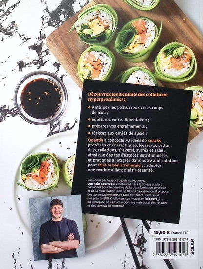 Back cover of Kitchen thérapie : Snacks protéinés pour les sportifs et les autres ! 70 recettes de collations