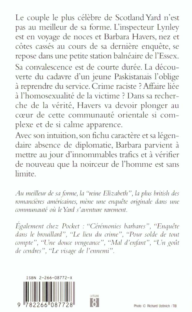 Back cover of Meurtre de la falaise