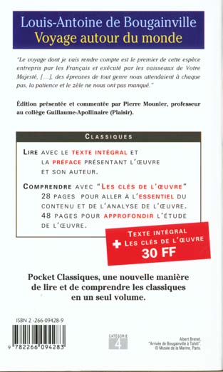 Back cover of Voyage autour du monde