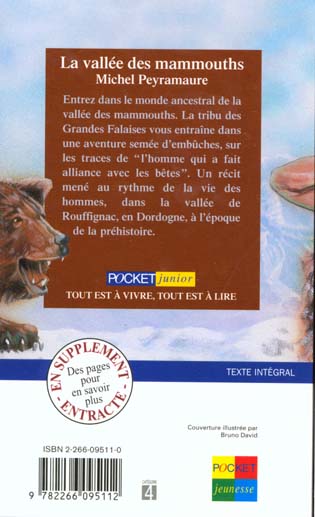 Back cover of La vallee des mammouths