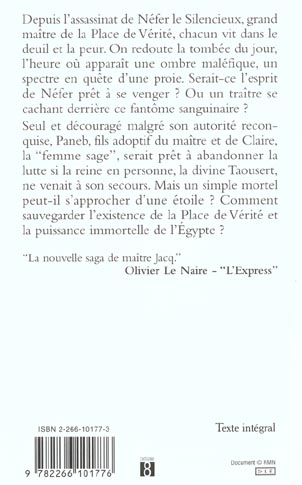 Back cover of La pierre de lumière - tome 4 La place de Vérité