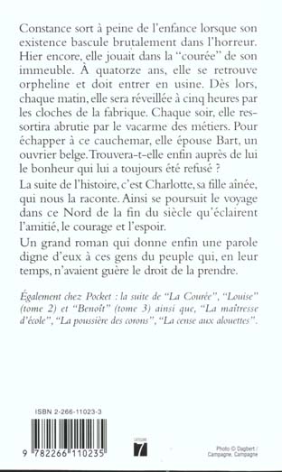 Back cover of La courée Tome 1