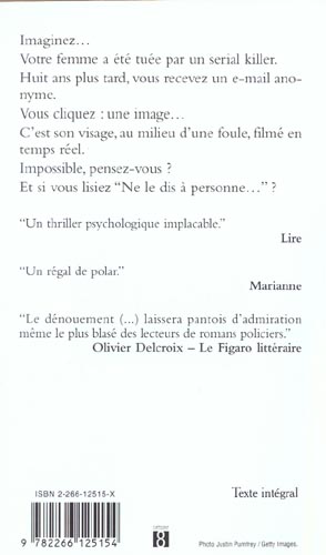 Back cover of Ne le dis a personne....