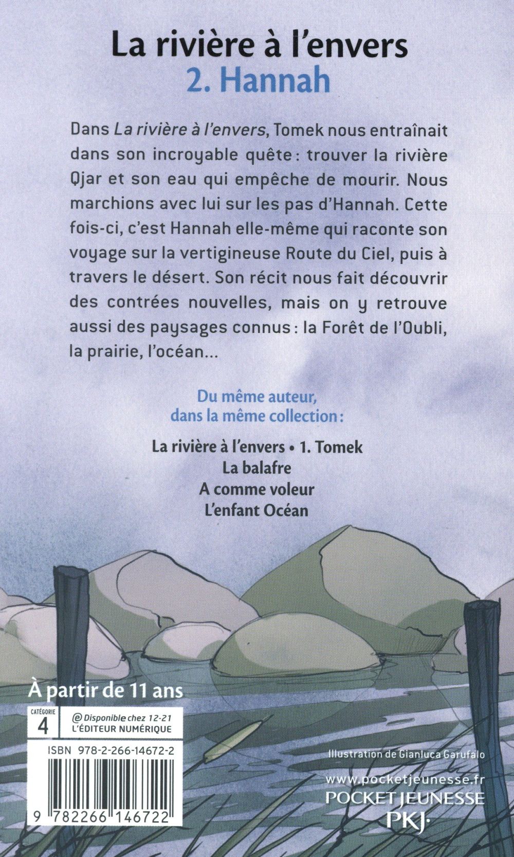 Back cover of La rivière à l'envers Tome 2 : Hannah