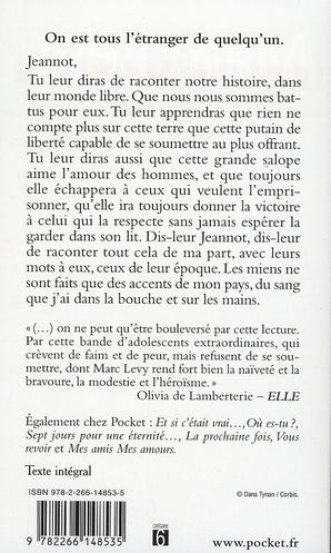 Back cover of Les enfants de la liberté