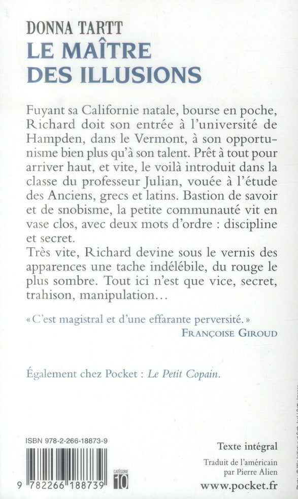 Back cover of Le maître des illusions