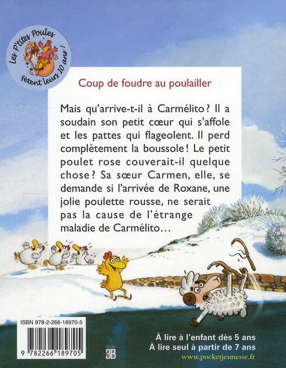 Back cover of Les P'tites Poules Tome 9 : coup de foudre au poulailler                     (édition souple)