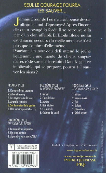 Back cover of La guerre des clans - cycle 1 Tome 5 : sur le sentier de la guerre