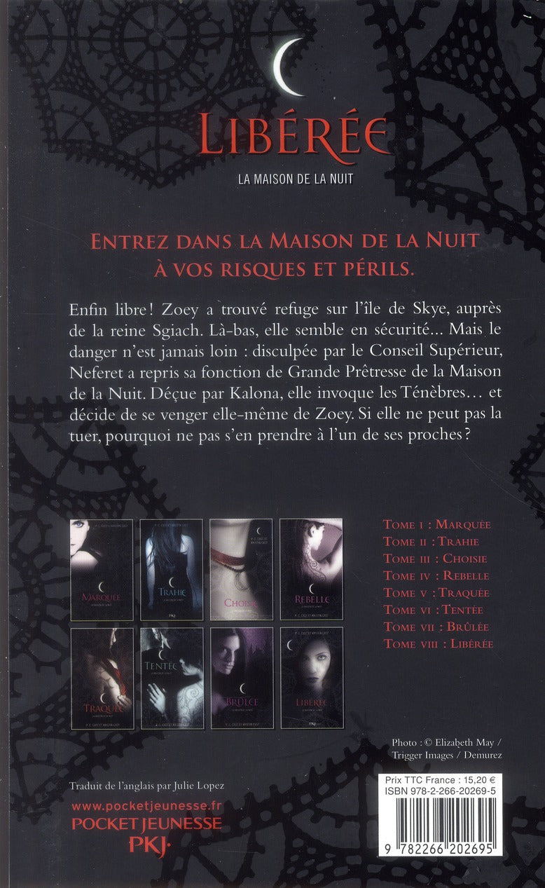 Back cover of La maison de la nuit Tome 8 : libérée
