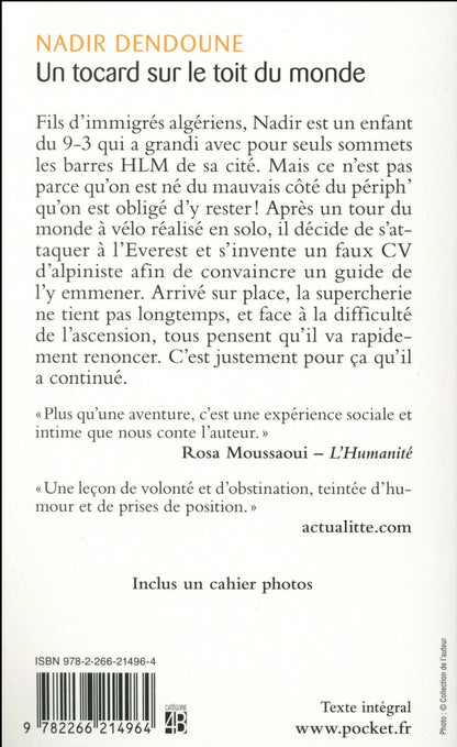 Back cover of Un tocard sur le toit du monde