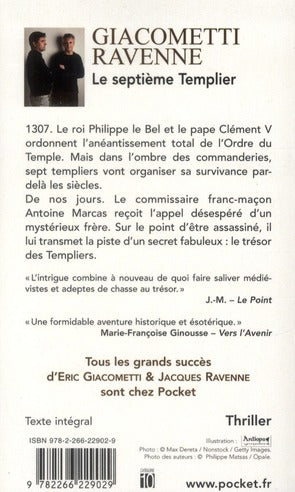 Back cover of Le septième templier