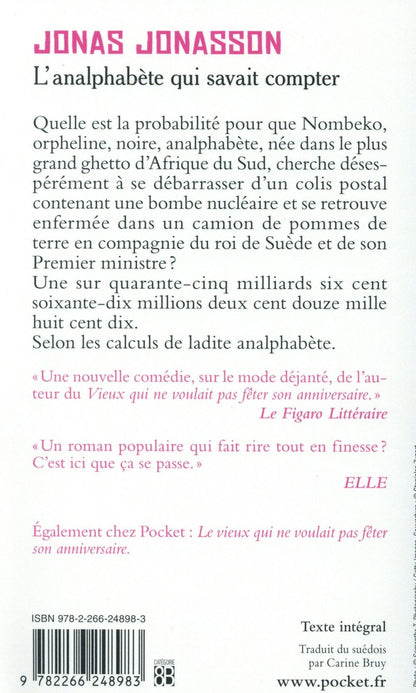 Back cover of L'analphabète qui savait compter