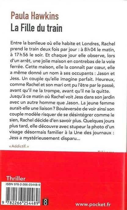 Back cover of La fille du train