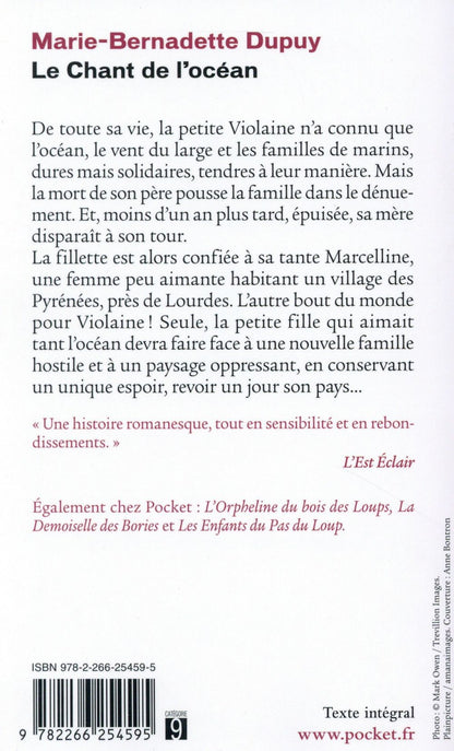 Back cover of Le chant de l'océan