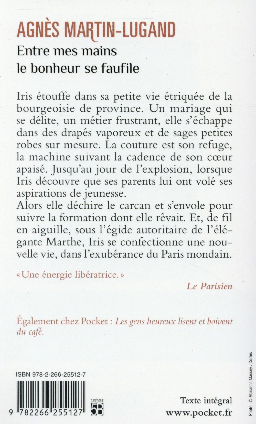 Back cover of Entre mes mains le bonheur se faufile