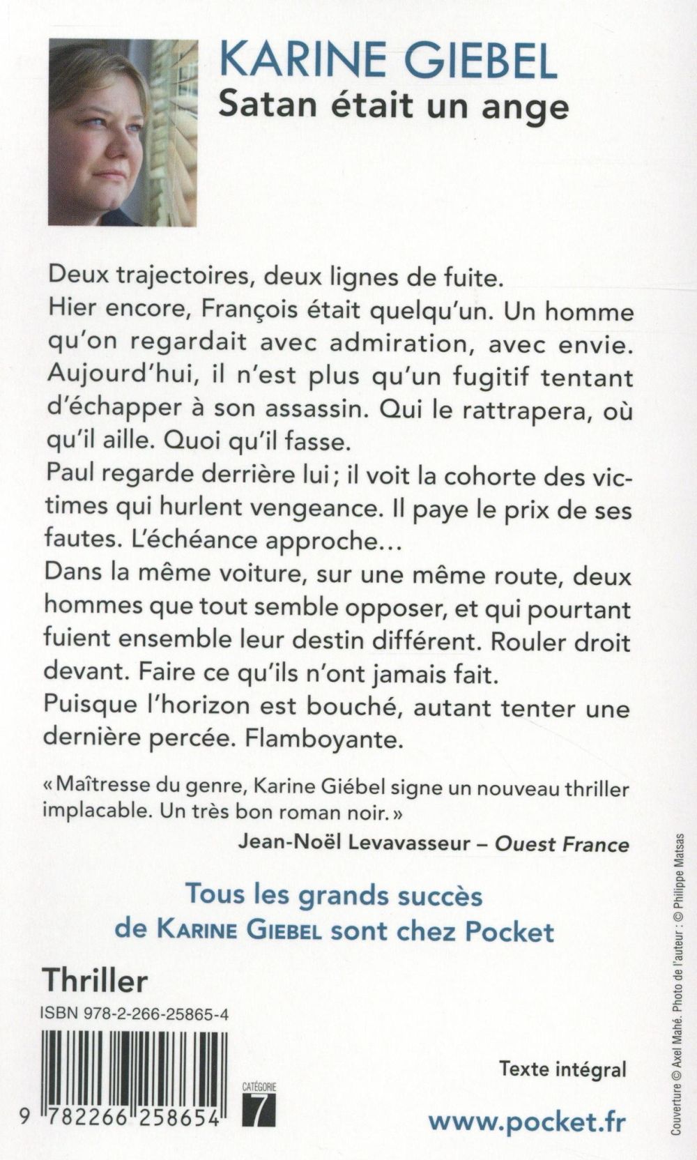 Back cover of Satan était un ange