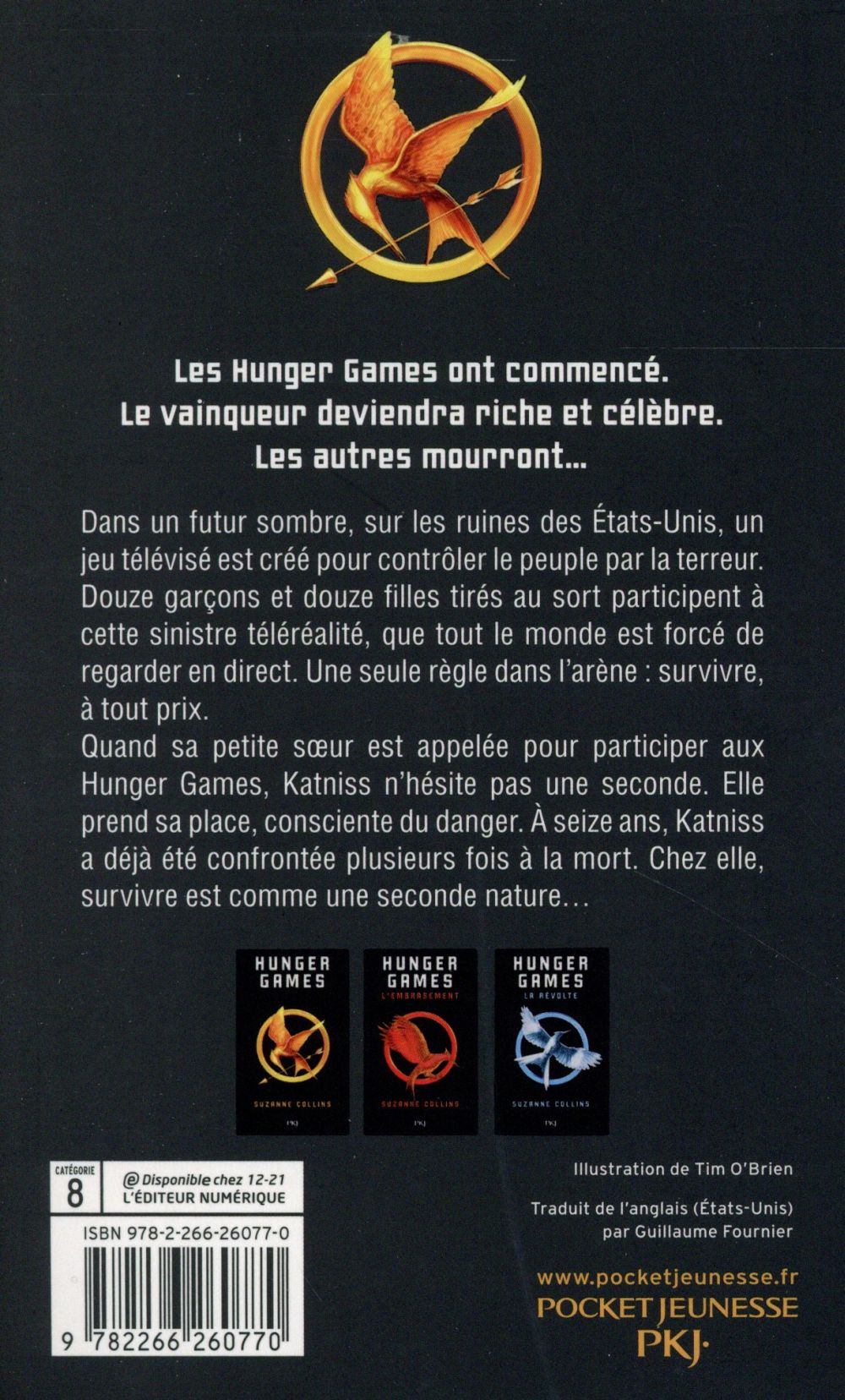 Back cover of Hunger games Tome 1