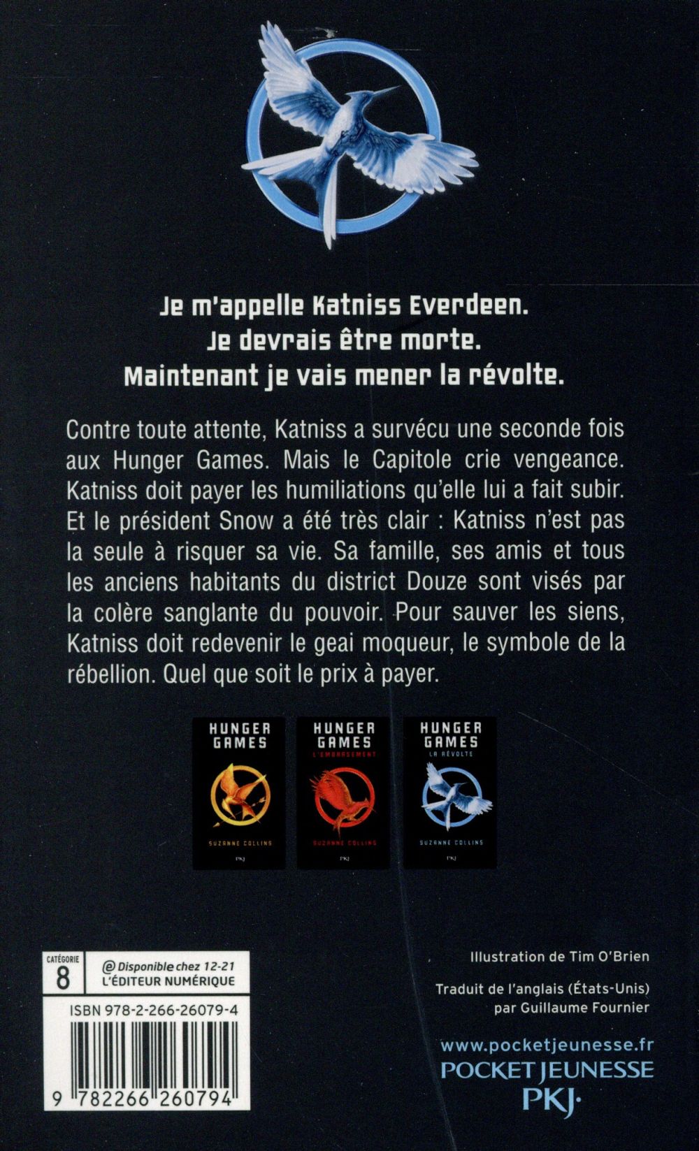 Back cover of Hunger games Tome 3 : la révolte