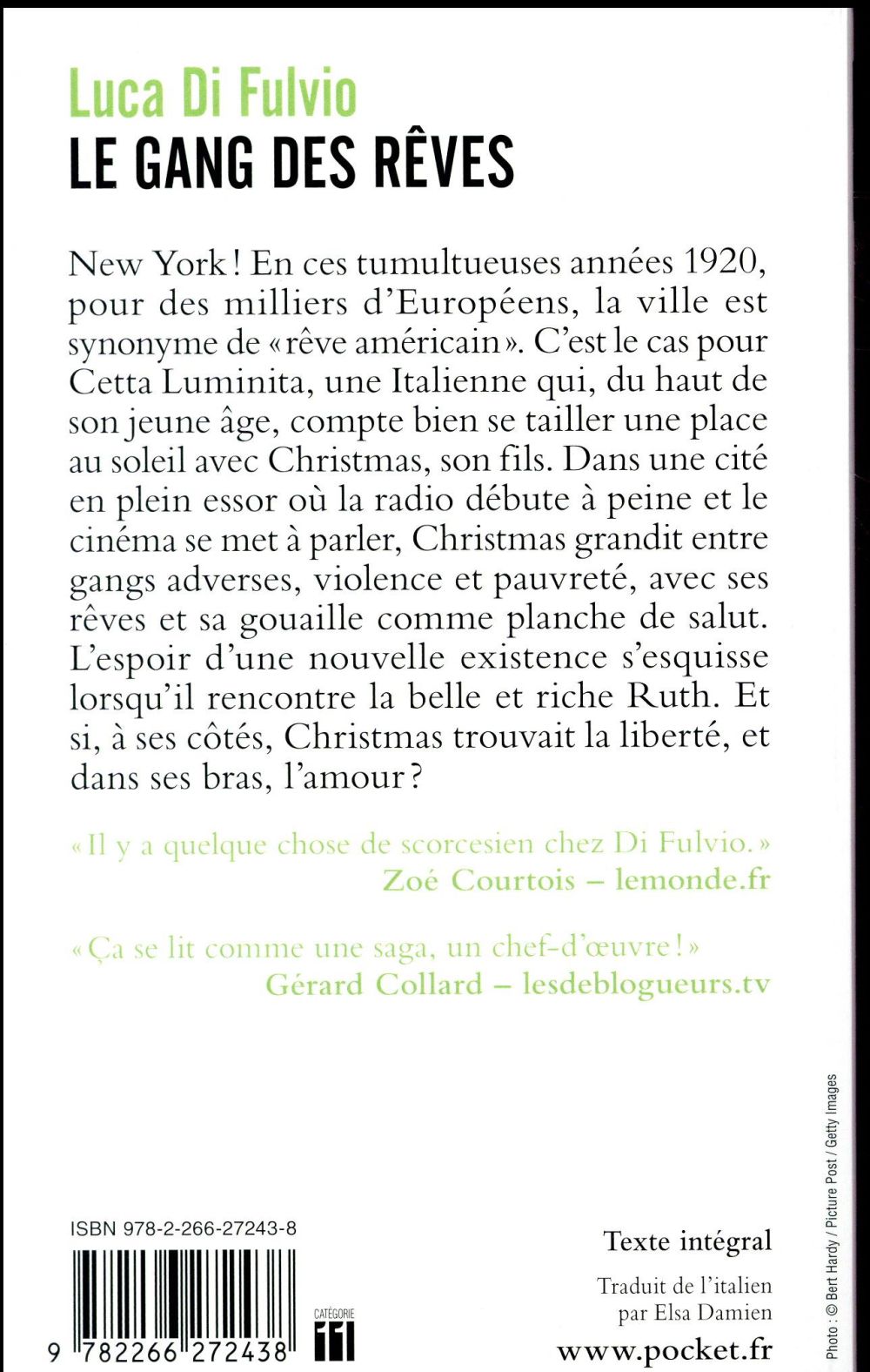 Back cover of Le gang des rêves