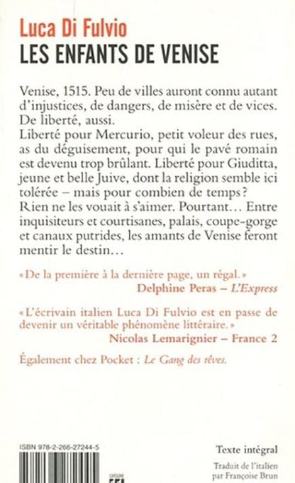 Back cover of Les enfants de Venise