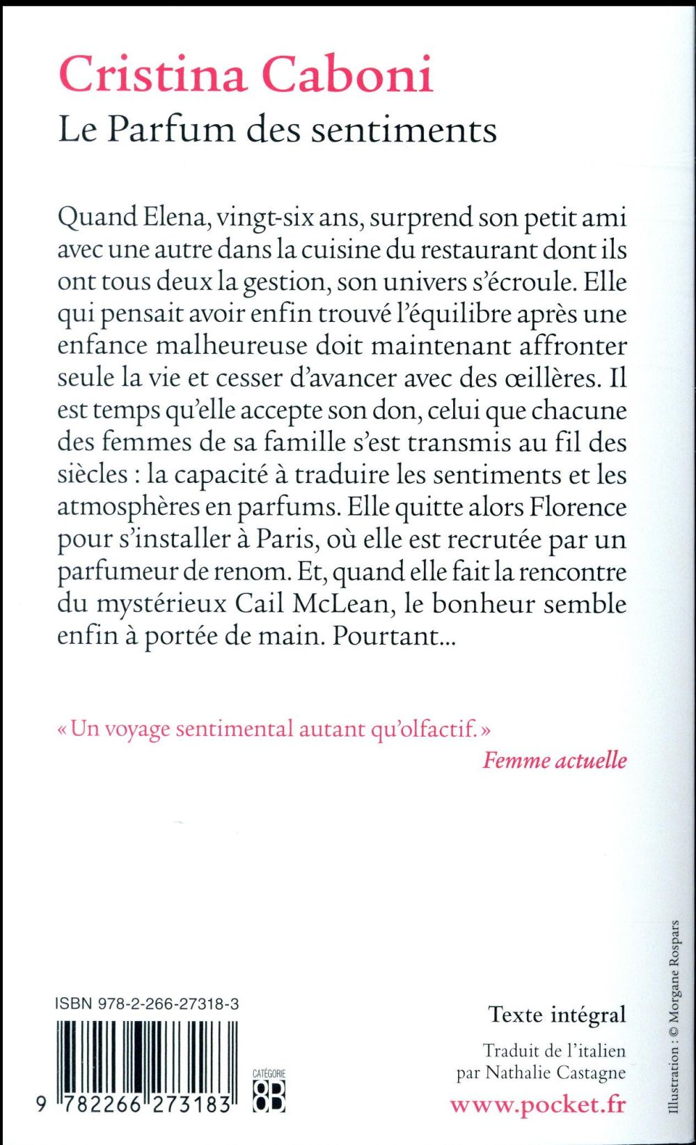 Back cover of Le parfum des sentiments