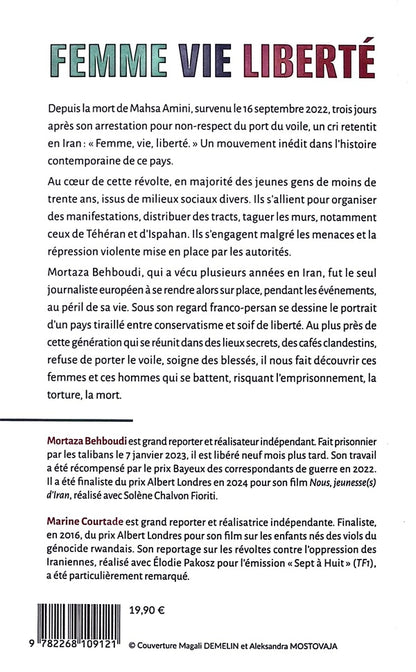 Back cover of Femme, vie, liberté : Un reporter infiltré au coeur de la révolte iranienne