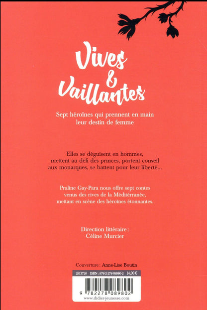 Back cover of Vives & vaillantes, sept heroïnes de contes