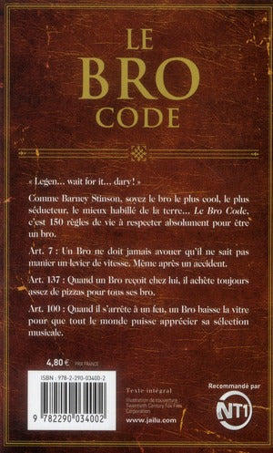 Back cover of The bro code