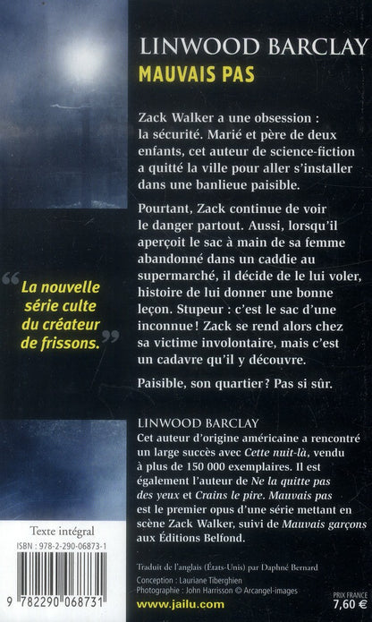 Back cover of Mauvais pas