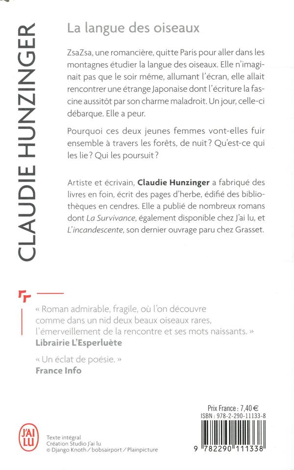 Back cover of La langue des oiseaux