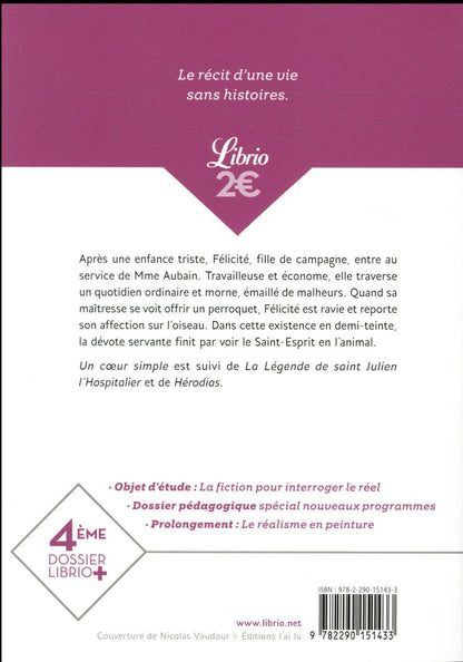Back cover of Un coeur simple ; trois contes