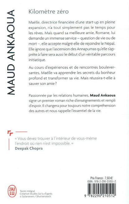 Back cover of Kilomètre zéro