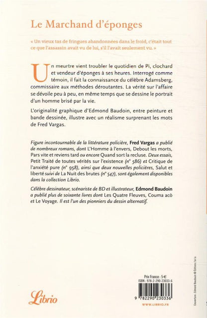 Back cover of Le marchand d'éponges